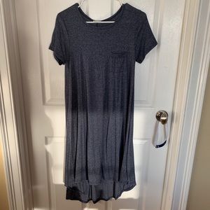 LulaRoe Navy Midi TShirt Dress • XXS